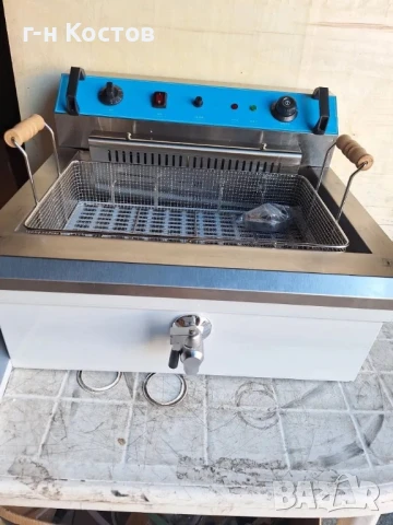 Фритюрник професионален на ток Монофазен Голяма вана 2х20 или 2х30 литра , снимка 3 - Обзавеждане на кухня - 51014444