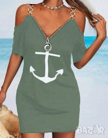 Дамска рокля на едро, снимка 2 - Рокли - 51149274