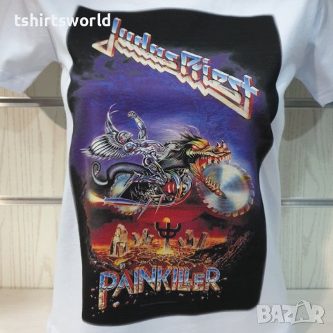 Нова дамска тениска с дигитален печат на музикалната група Judas Priest - Painkiller , снимка 6 - Тениски - 37176575