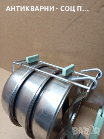 Комплект Соц Стара Съдинка За Храна Неръждаеми Купички Школички. , снимка 5 - Антикварни и старинни предмети - 51912836