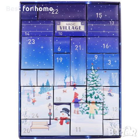 Коледен адвент календар - коледно село 24 части   , снимка 3 - Декорация за дома - 43192911