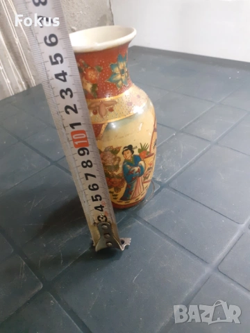 Красива ваза порцелан Сатцума Satsuma, снимка 6 - Антикварни и старинни предмети - 53313046