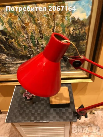 Настолна промишлена лампа, снимка 4 - Антикварни и старинни предмети - 49504473