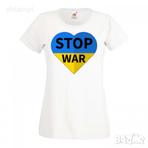Дамска Тениска STOP WAR 007,спрете войната,подкрепям Укркайна,