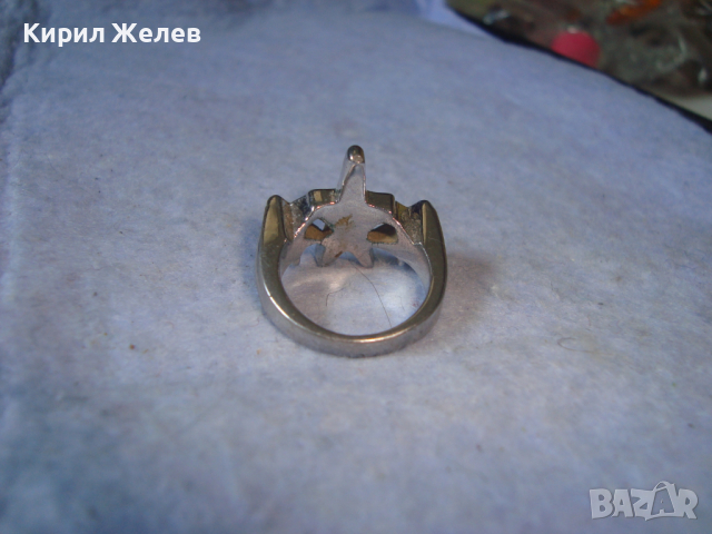 ЗВЕЗДОВИДЕН ПОСРЕБРЕН КРИСТАЛЕН ФИГУРАЛЕН ФЕШЪН АРТ ПРЪСТЕН 3642, снимка 6 - Пръстени - 36423660