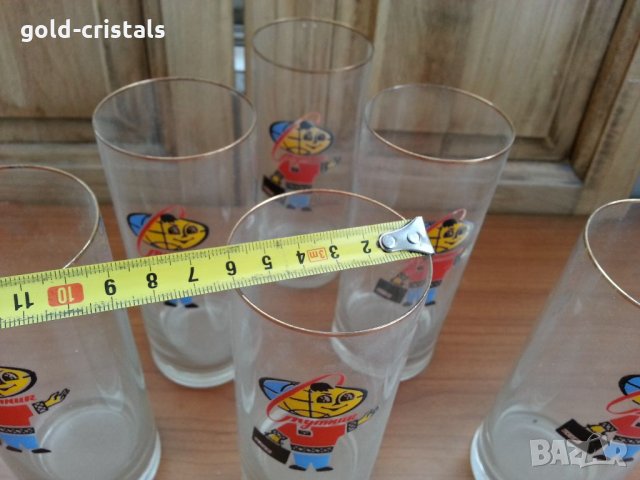 Ретро стъклени  чаши Спутник, снимка 4 - Антикварни и старинни предмети - 32985802