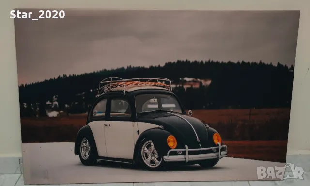 Светеща картина с LED осветление - VW beetle 