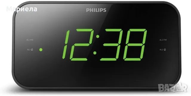 Радио Philips / Радио Будилник / Радиочасовник Philips с Голям Дисплей, снимка 2 - Радиокасетофони, транзистори - 49310770