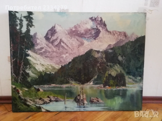 Стари картини, платно масло, авторска изработка. , снимка 10 - Картини - 42158610