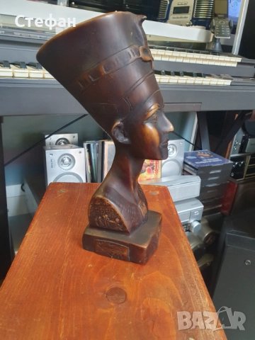 Винтидж египетска статуетка. Египетска скулптура. В отлично състояние. Височина 24см., ширина 8см., снимка 6 - Антикварни и старинни предмети - 51960299