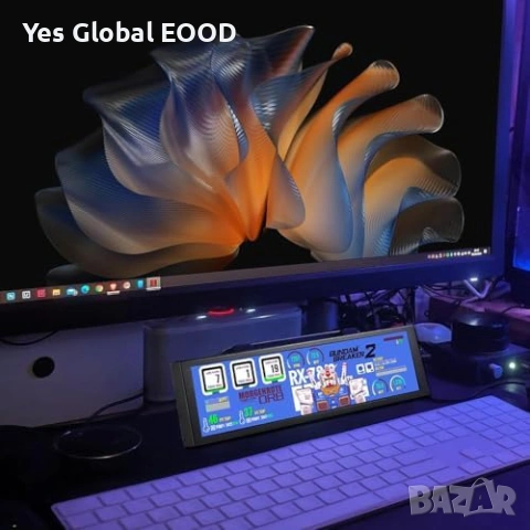 7.84 инча мини монитор HD IPS 1280x400 за PC, снимка 5 - Монитори - 53416607