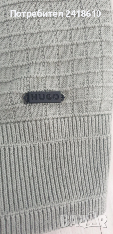 Hugo Boss HUGO Stoppo Cotton Knit Mens Size M ОРИГИНАЛ! Мъжки Памучен Пуловер!, снимка 5 - Пуловери - 53605476