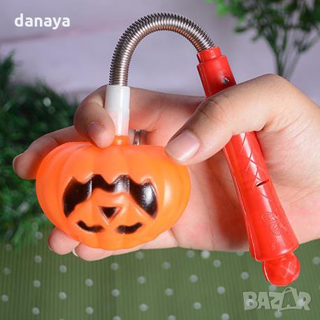 2130 Парти светеща пръчка с пружина Тиква, снимка 5 - Фигурки - 33029891