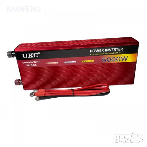 !UKC Нов 5000W Инвертор на напрежение от 12V на 220V  вносител, снимка 6 - Аксесоари и консумативи - 39510300