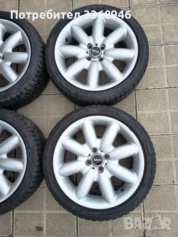Джанти Mini Cooper 17" 4x100 със зимни гуми 205/45/17, снимка 4 - Гуми и джанти - 53515490