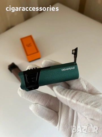 Запалка за пури с 4 турбо пламъка и пънч - 2 цвята, снимка 6 - Запалки - 52800336