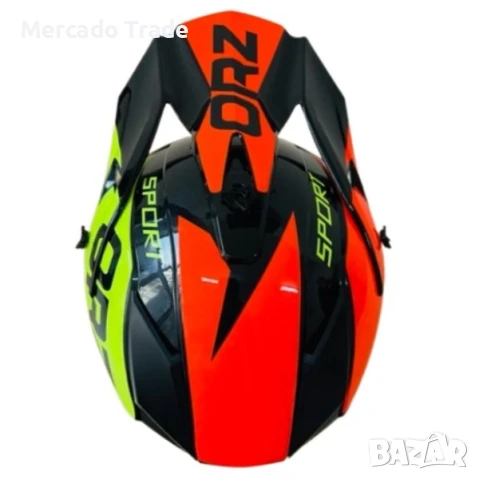 Кросова каска, За мотор, Атв и велосипед, S и M размер, Черен-оранжев, снимка 4 - Аксесоари и консумативи - 50578080