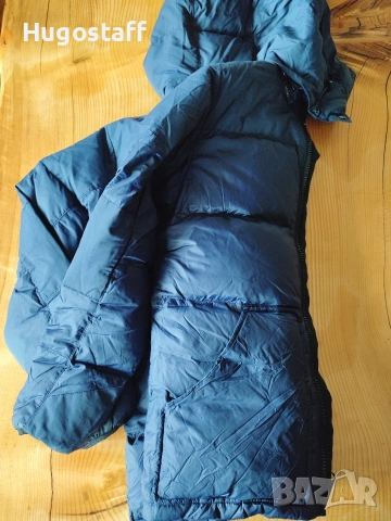 Топло зимно тъмносиньо яке с пух от Denim & Supply Ralph Lauren пухенка парка качулка M, снимка 4 - Якета - 52590328