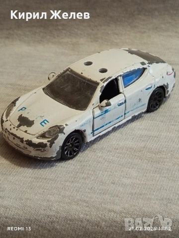 Метална количка Police Porsche Panamera за КОЛЕКЦИЯ ДЕКОРАЦИЯ 27028, снимка 3 - Колекции - 53570618