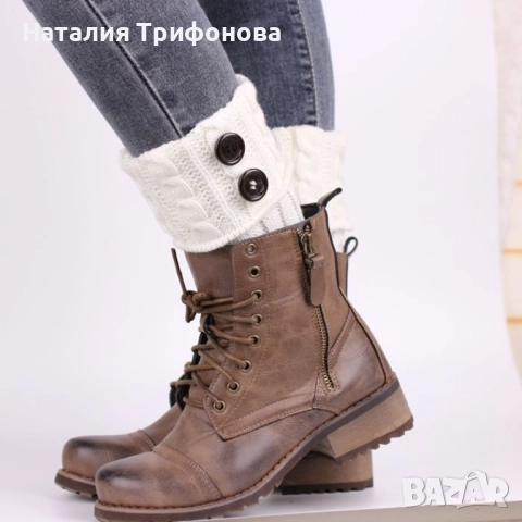 Дамски вълнени плетени гети без пръсти, различни цветове, снимка 3 - Други - 52679516