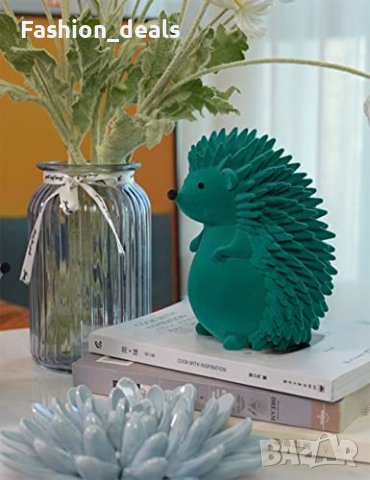 Нова Статуя скулптура на зелен таралеж Фигурка животно Декор стая 16 см, снимка 3 - Декорация за дома - 40754119