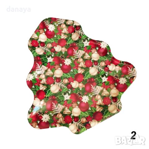 4033 Коледен поднос за сервиране Елха, снимка 2 - Съдове за готвене - 42974565