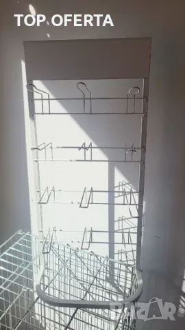 Стелаж Метален 12 окачвачи със стойка 73 х 34 см, снимка 3 - Стелажи и щандове - 47848517