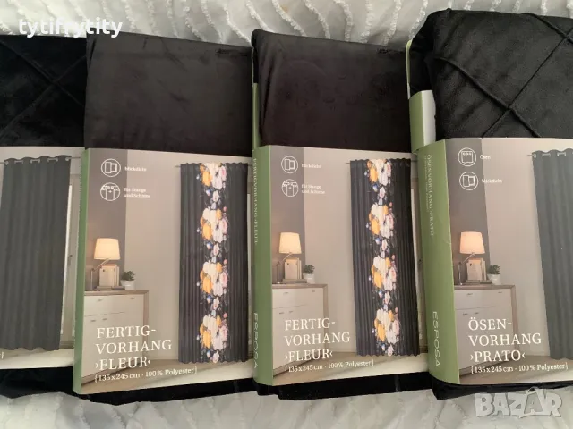 4бр.Нови черни пердета на Esposa 135/245см.