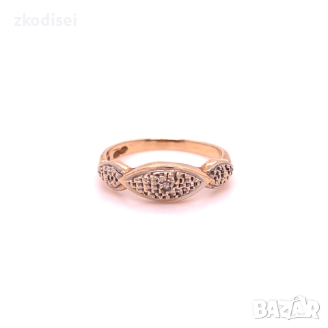 Златен дамски пръстен с брилянт 1,63гр. размер:50 14кр. проба:585 модел:34322-1