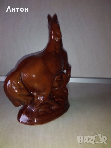 Керамичен Кон от соца., снимка 3 - Антикварни и старинни предмети - 27495796