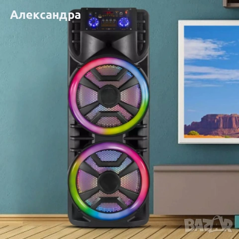 Караоке тонколона с два високоговорителя 2х12 инча XH-1689, снимка 4 - Тонколони - 53205737