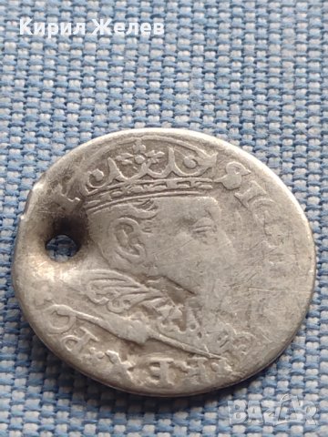 Сребърна монета 3 гроша 1596г. Сигизмунд трети ПОЛША 28460