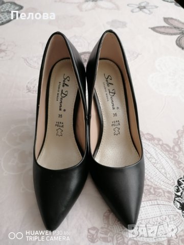 Черни елегантни обувки , снимка 3 - Дамски обувки на ток - 26309763