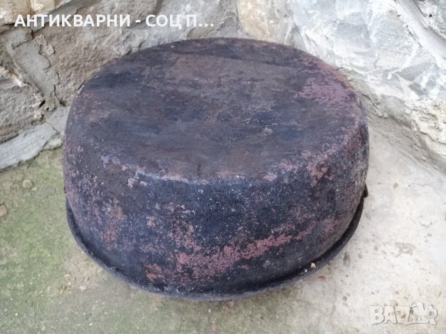 Стара Кована МЕТАЛНА Тава За Лютеница, Сладко / 18 Литра. , снимка 3 - Антикварни и старинни предмети - 43331321