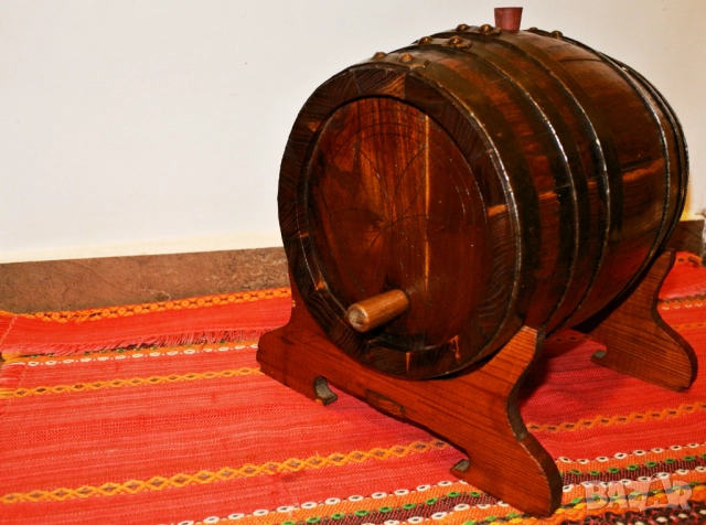 Винтидж дървено буре 5л - Българска традиция, снимка 2 - Антикварни и старинни предмети - 52802218