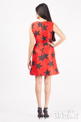 Нова червена рокля със звезди , снимка 2 - Рокли - 43362732
