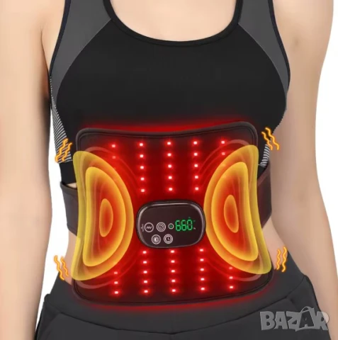 Безжичен LED Инфрачервен Масажор Червена Светлина Дълбоко Облекчаване Тяло Гръб Колене Стави Мускули, снимка 2 - Масажори - 50937975