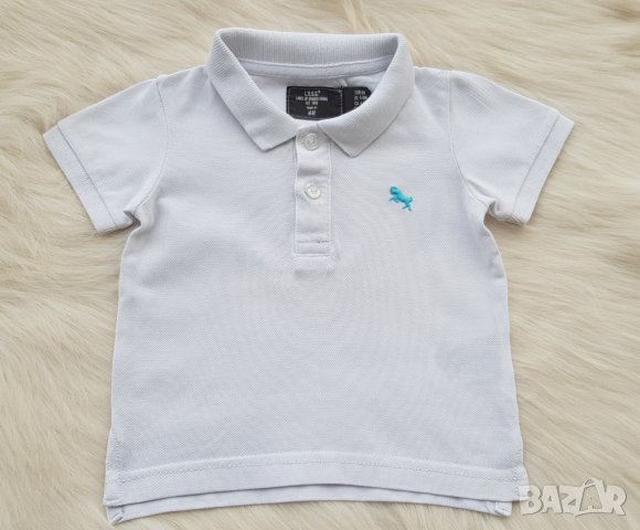 Тениска с якичка H&M за бебе 4-6 месеца, снимка 1 - Бебешки блузки - 36612798