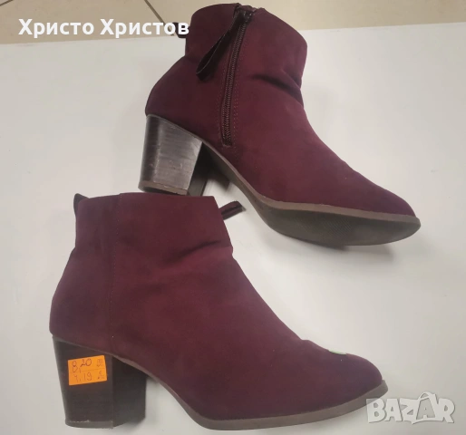 Дамски велурени боти OLD NAVY Размер 39 / Стелка 25 см  , снимка 2 - Дамски боти - 53021405