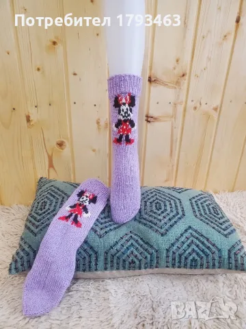  Ръчно плетени дамски чорапи размер 37, снимка 2 - Дамски чорапи - 50018846