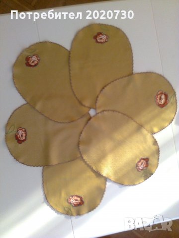 Покривки, Комплект от 1 голям и 6 бр.малки тишлайфери с апликации, снимка 2 - Покривки за маси - 27249799