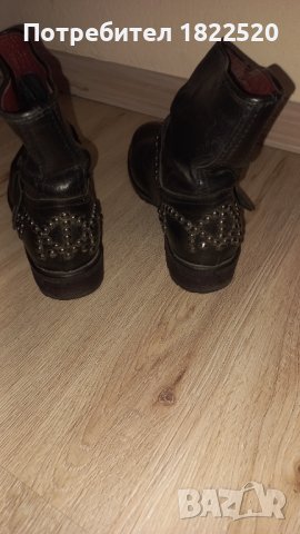 Черни боти естествена кожа Vero Cuoio, снимка 2 - Дамски боти - 43044948