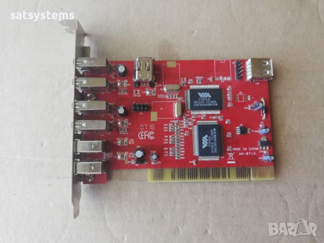 VIA VT6306 3 Port Firewire IEEE 1394 + VIA VT6214L 5 Port USB 2.0 PCI Controller Card