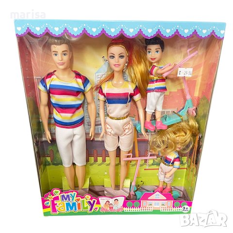 Комплект кукли Семейство тип Барби, с аксесоари Код: 100046