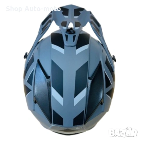 Кросова каска Automat, За мотор, Атв, Вело, S и M размер, Сив с черен, снимка 3 - Аксесоари и консумативи - 53444913