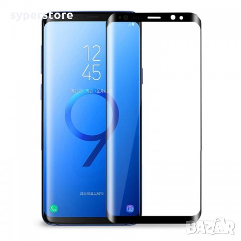 Стъклен протектор за Samsung Galaxy S9+  S9 Plus G965 FullFace черен Black скрийн протектор, снимка 3 - Фолия, протектори - 21524070