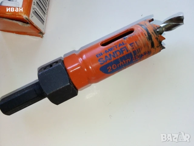 Три биметални боркорони  20,22,27мм.+държач, снимка 5 - Други - 50658649