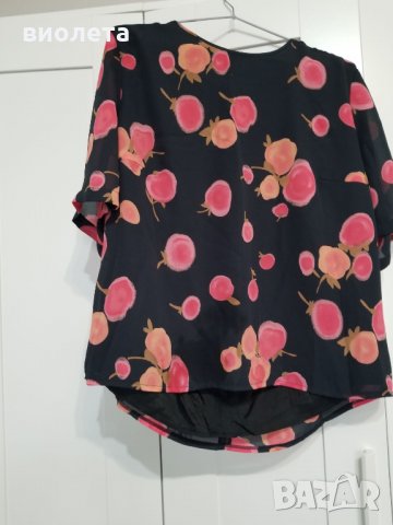 красива лятна цветна блуза с подплата, снимка 1 - Корсети, бюстиета, топове - 33045649