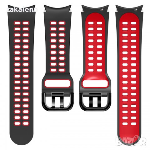 Силиконова каишка верижка Samsung Galaxy Watch 4 5 Classic 40 42 44 46 , снимка 4 - Каишки за часовници - 37936782