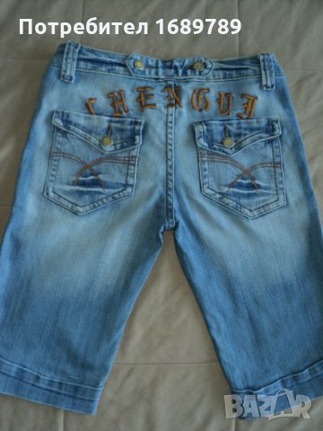 Почти нови дамски дънкови къси панталони - размер 28, снимка 2 - Къси панталони и бермуди - 28782252